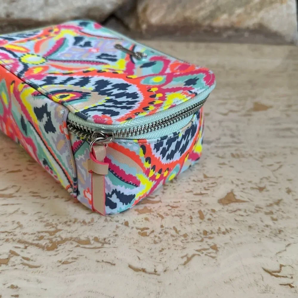 Stella & Dot Multicolor Ikat Travel Jewelry Case organization travel boho